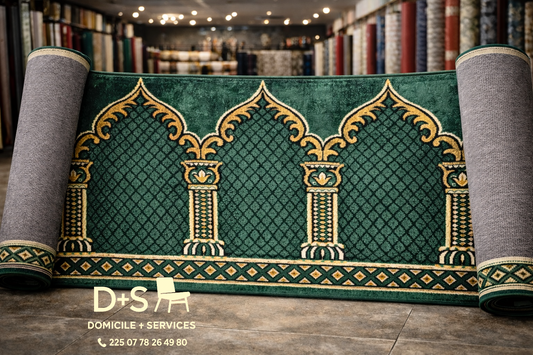 TAPIS DE MOSQUÉE 36 m² VERT & ROUGE